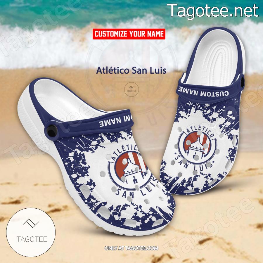Atlético San Luis Logo Custom Crocs Clogs - BiShop