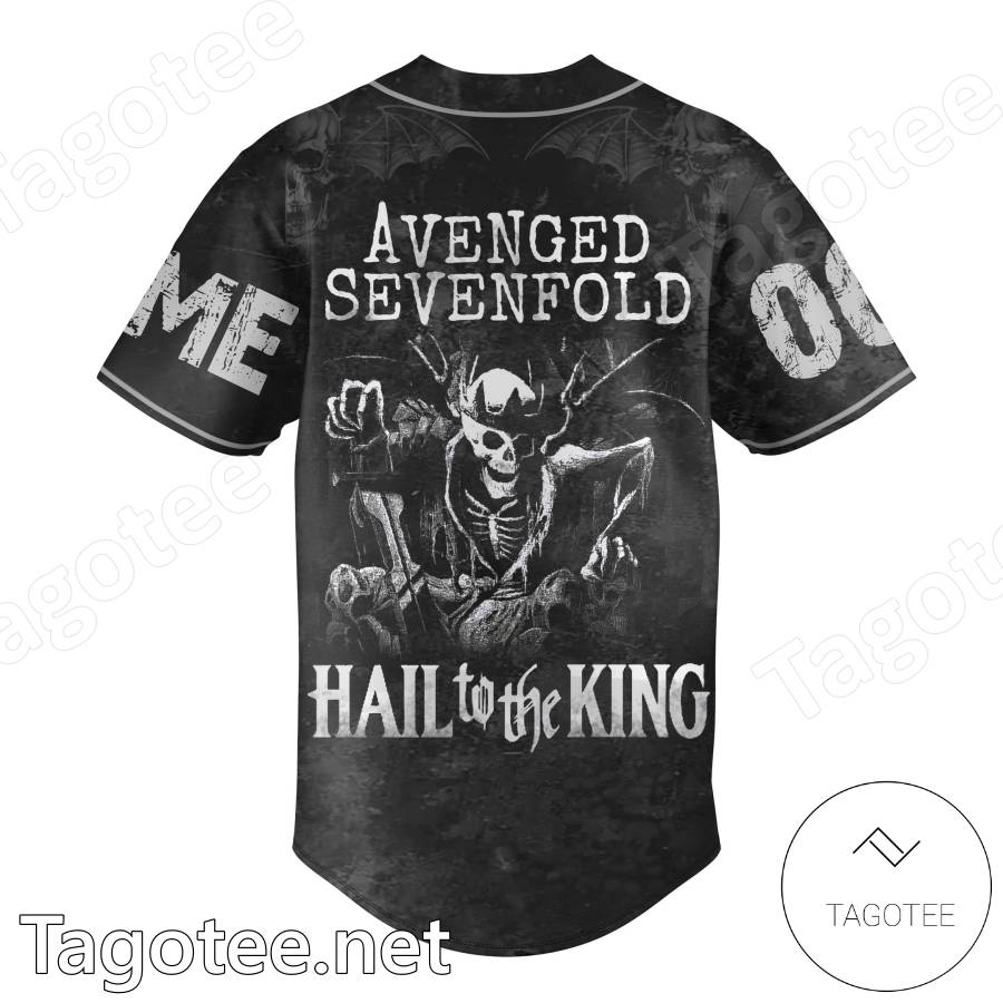 Avenged Sevenfold Hail To The King Skull Personalized Baseball Jersey b