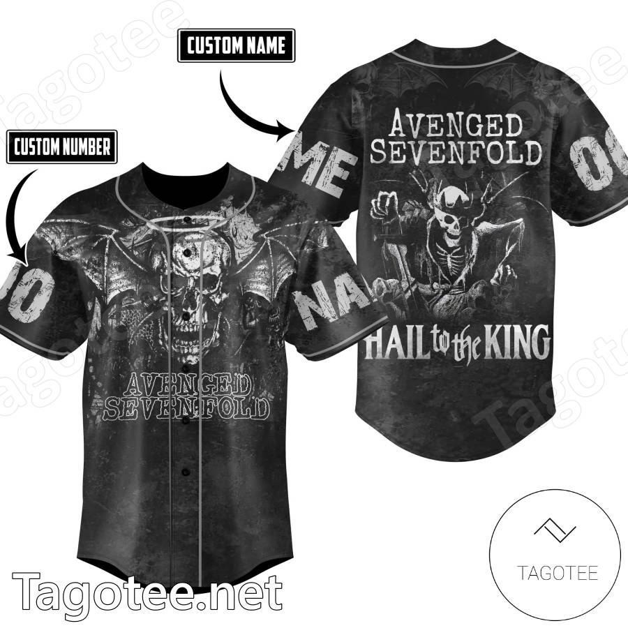 Avenged Sevenfold Hail To The King Skull Personalized Baseball Jersey