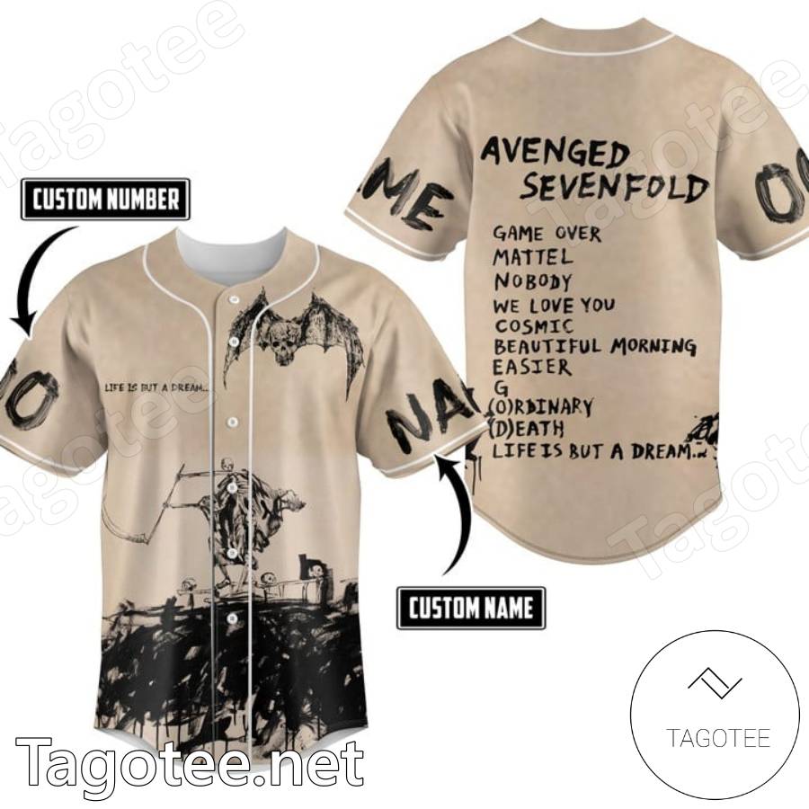 Avenged Sevenfold Life Is But A Dream Personalized Baseball Jersey