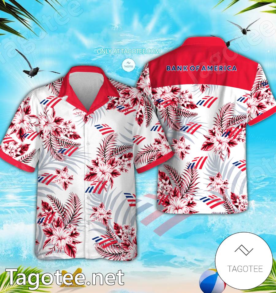 Bank of America Logo Hawaiian Shirt And Shorts - EmonShop