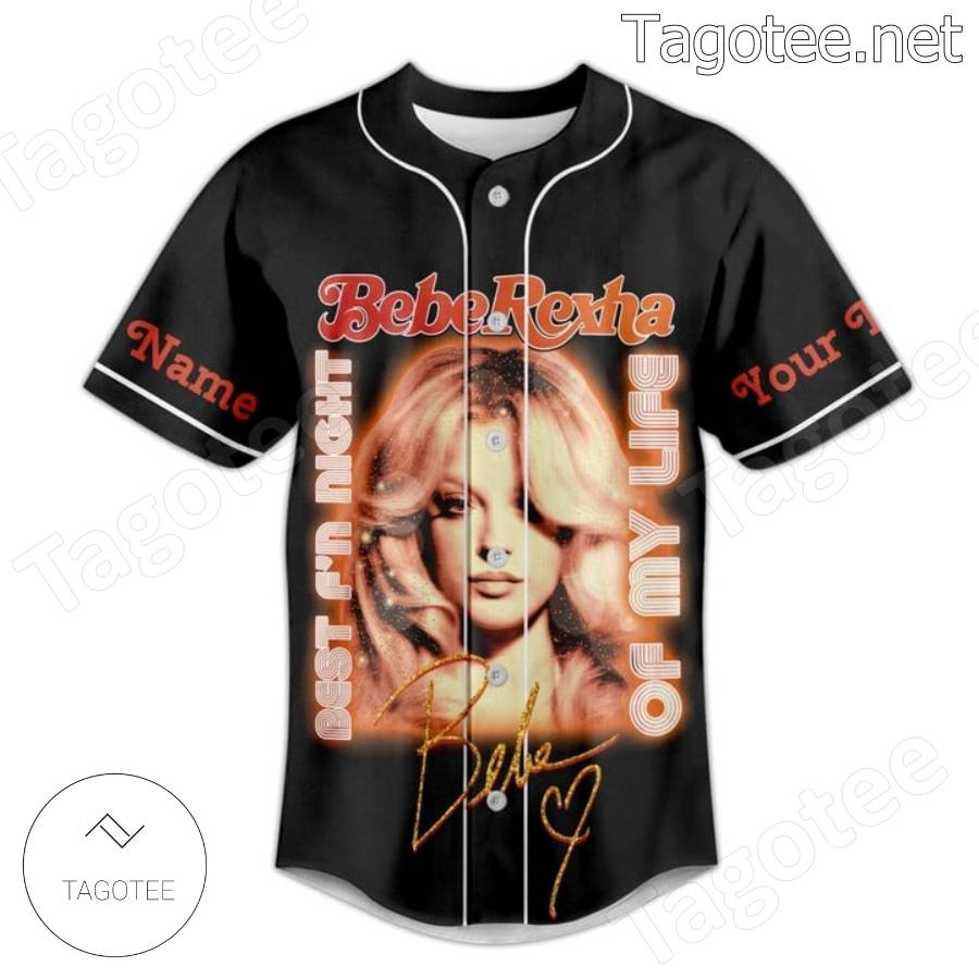 Bee Rexha Best F'n Night Of My Life Personalized Baseball Jersey a
