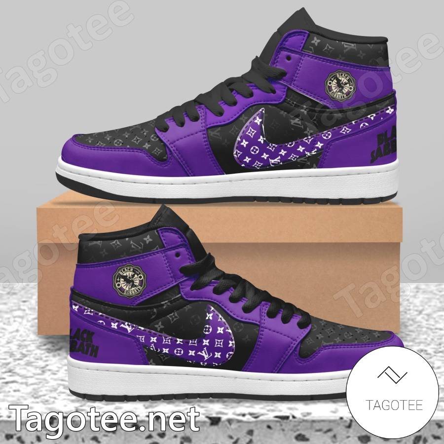 Black Sabbath Music Band Louis Vuitton Purple Air Jordan High Top Shoes -  Tagotee