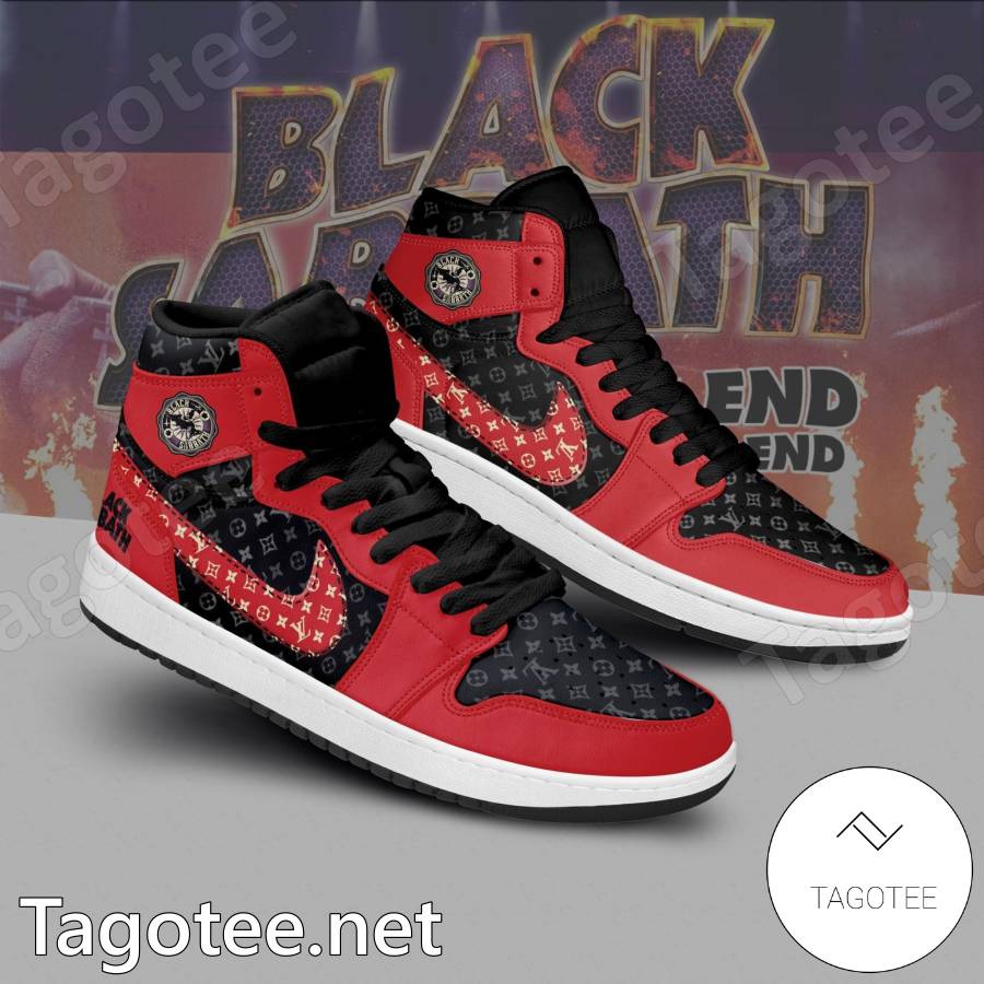 Black Sabbath Music Band Louis Vuitton Red Air Jordan High Top Shoes -  Tagotee