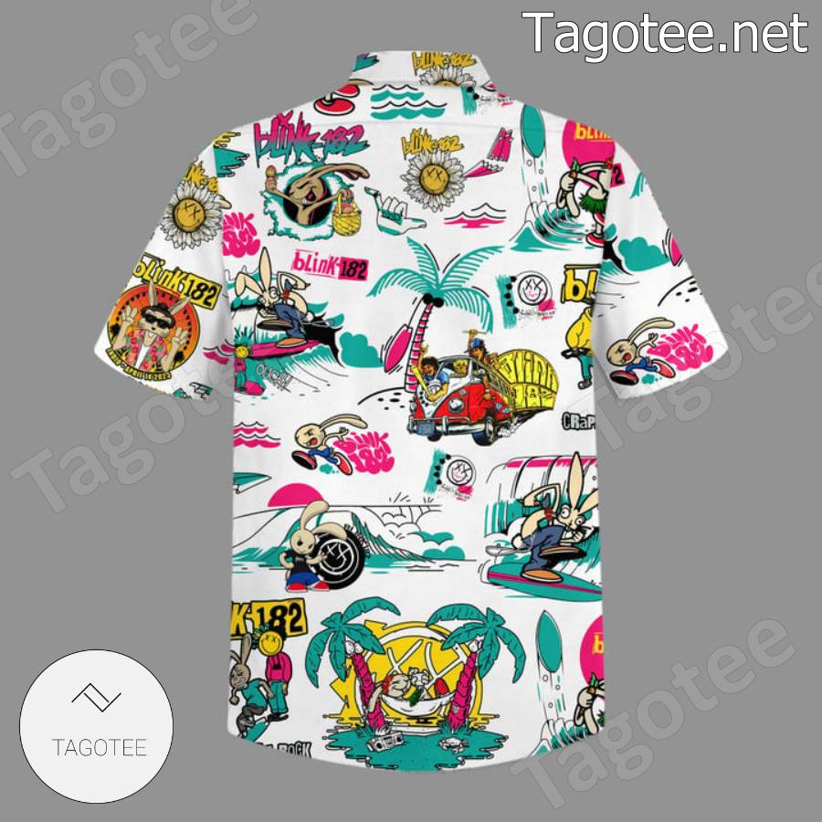 Blink 182 Pattern Hawaiian Shirt b