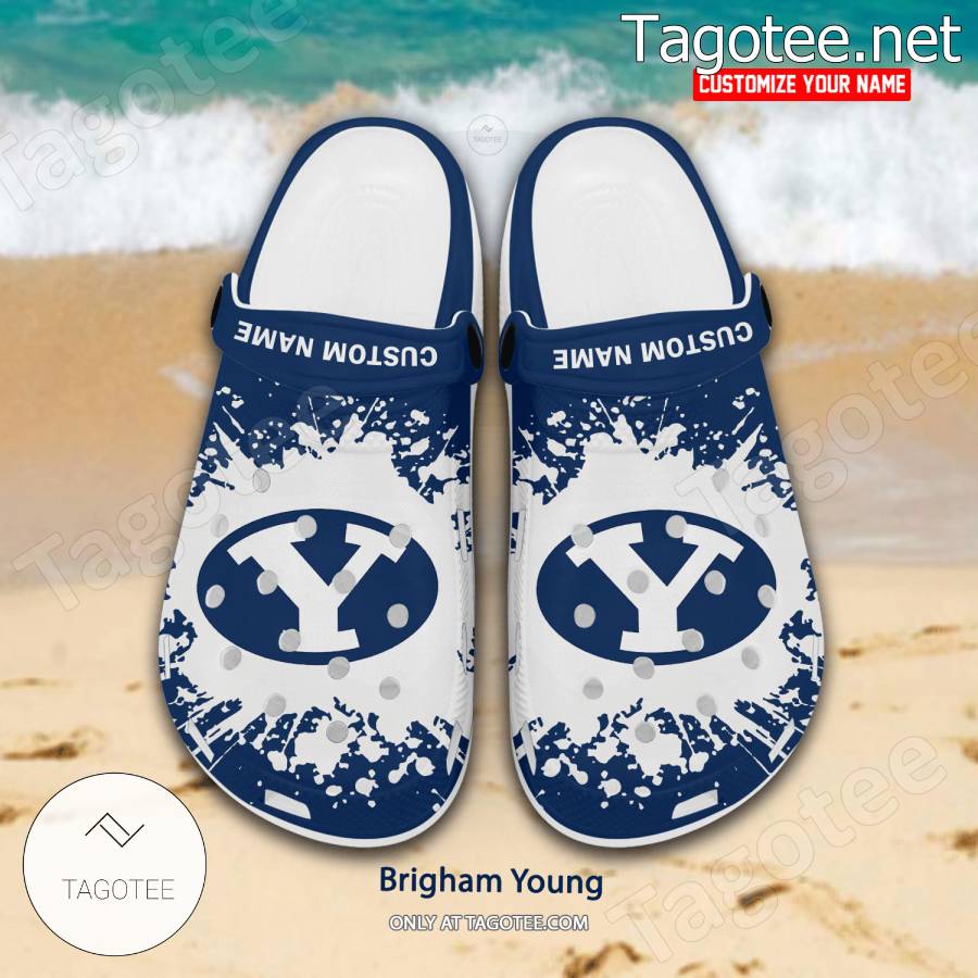 Brigham Young Logo Custom Crocs Clogs - BiShop a