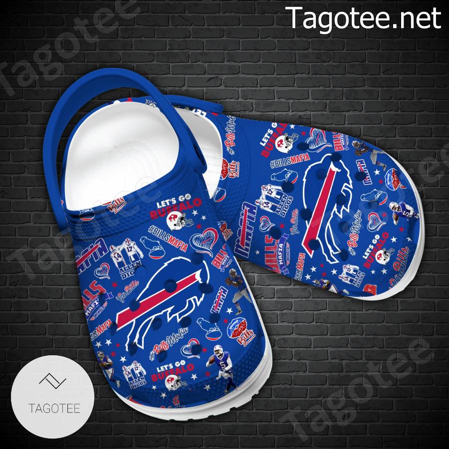 Buffalo Bills Let's Go Peace Love Clogs Crocs - Growkoc