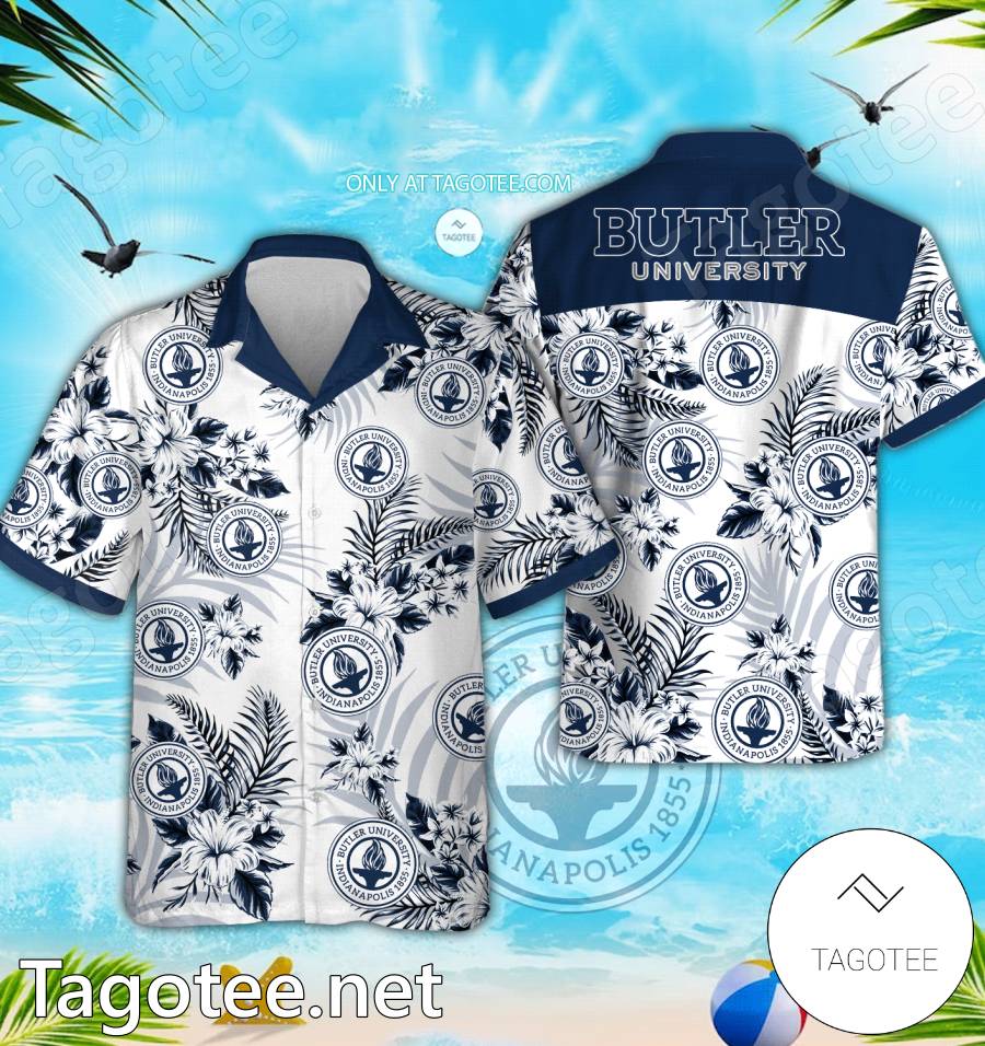 Butler University Logo Hawaiian Shirt And Shorts - EmonShop
