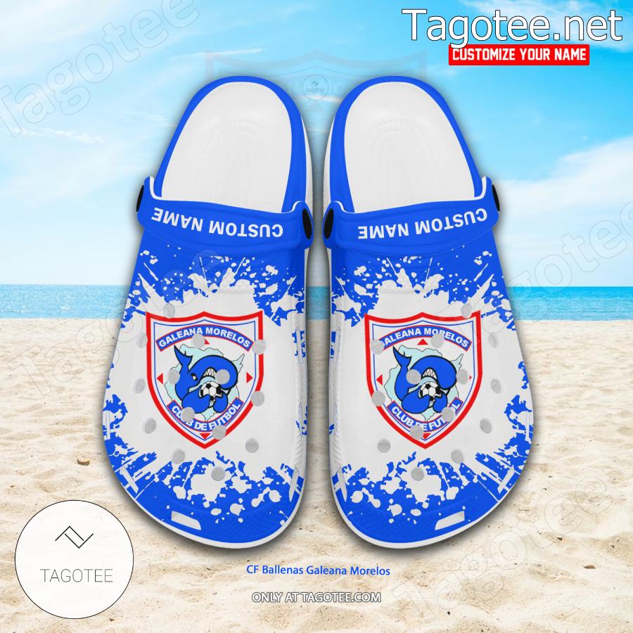 CF Ballenas Galeana Morelos Logo Custom Crocs Clogs - BiShop a
