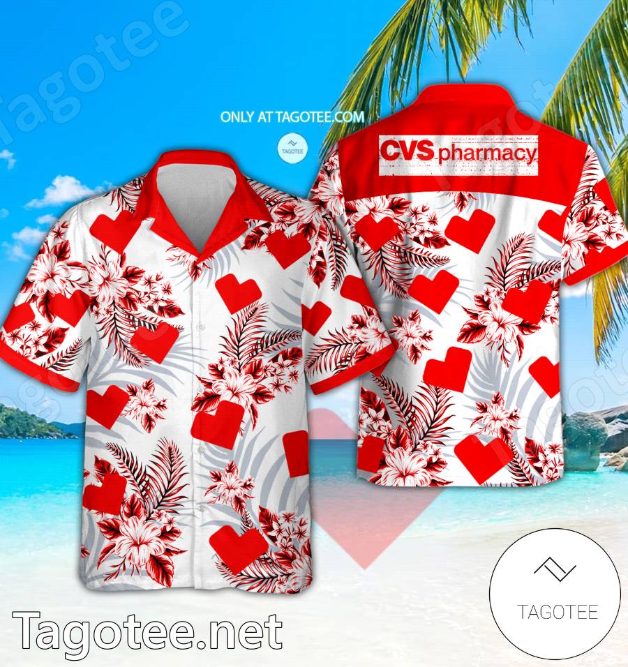CVS Logo Hawaiian Shirt And Shorts - EmonShop