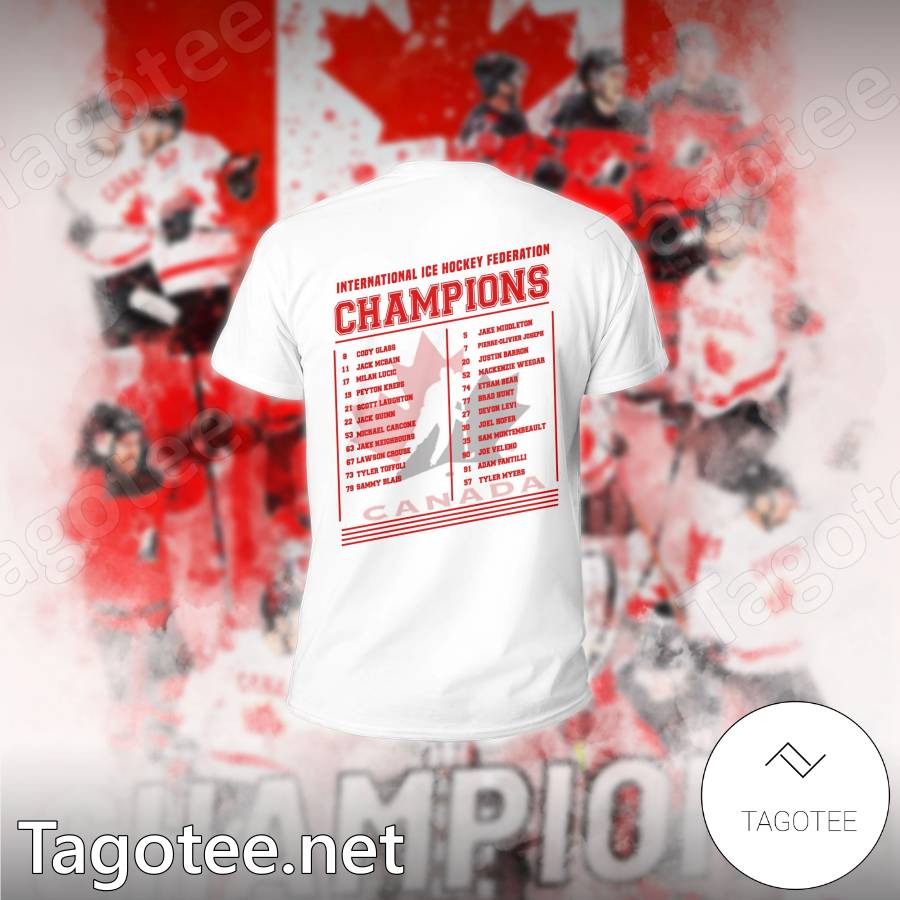 Canada International Ice Hockey Federation Champions Shirt a