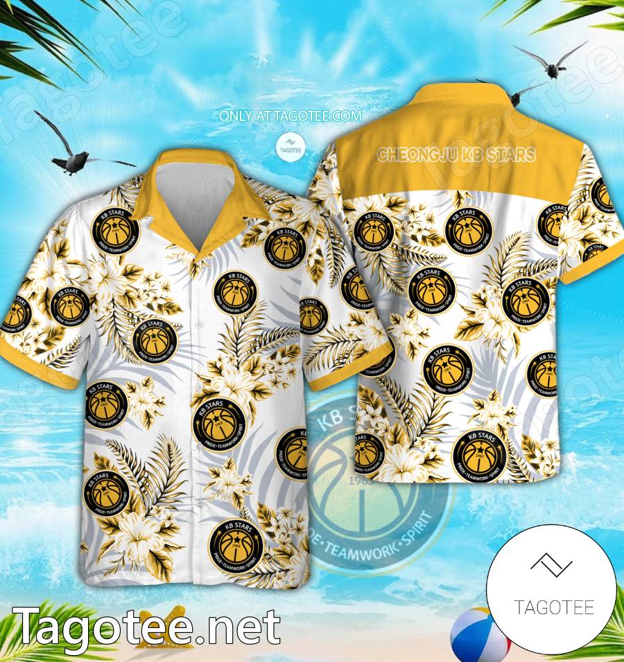 Cheongju KB Stars Logo Hawaiian Shirt And Shorts - EmonShop