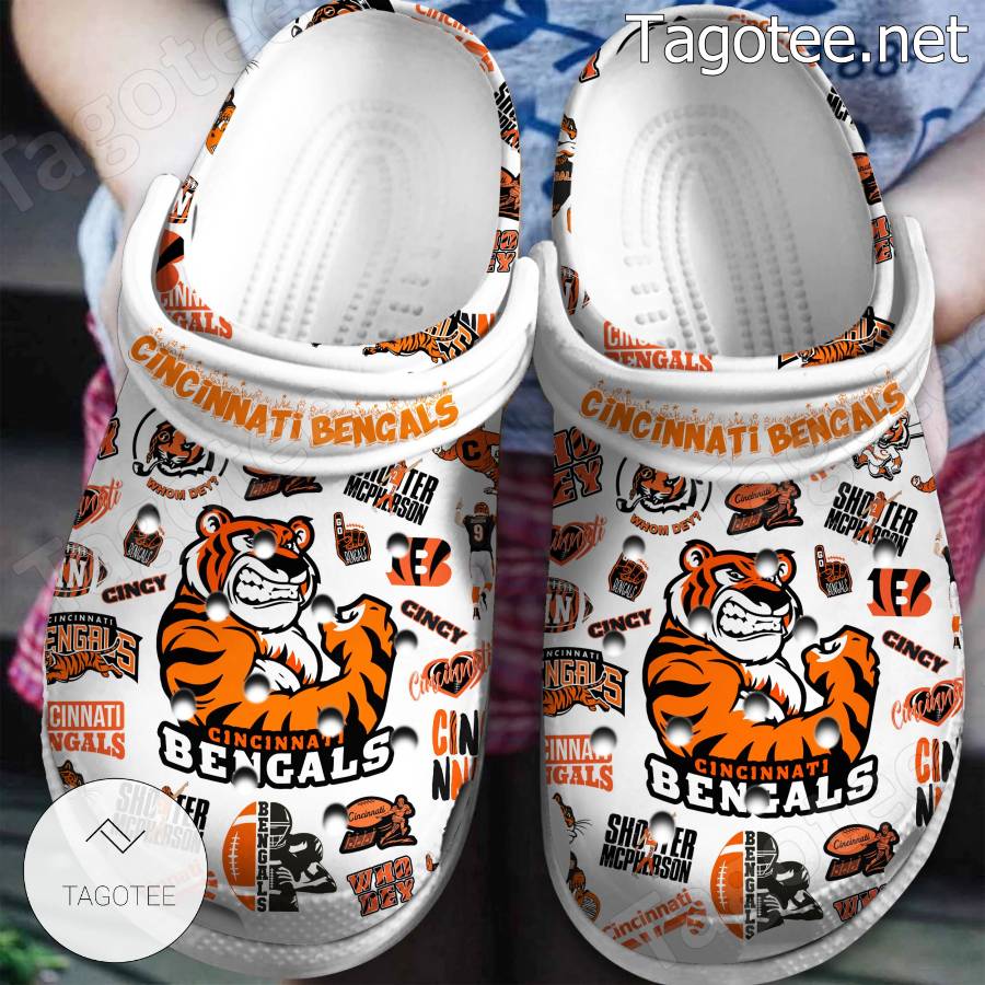 Cincinnati Bengals Let's Go Bengals Crocs Clogs - Tagotee