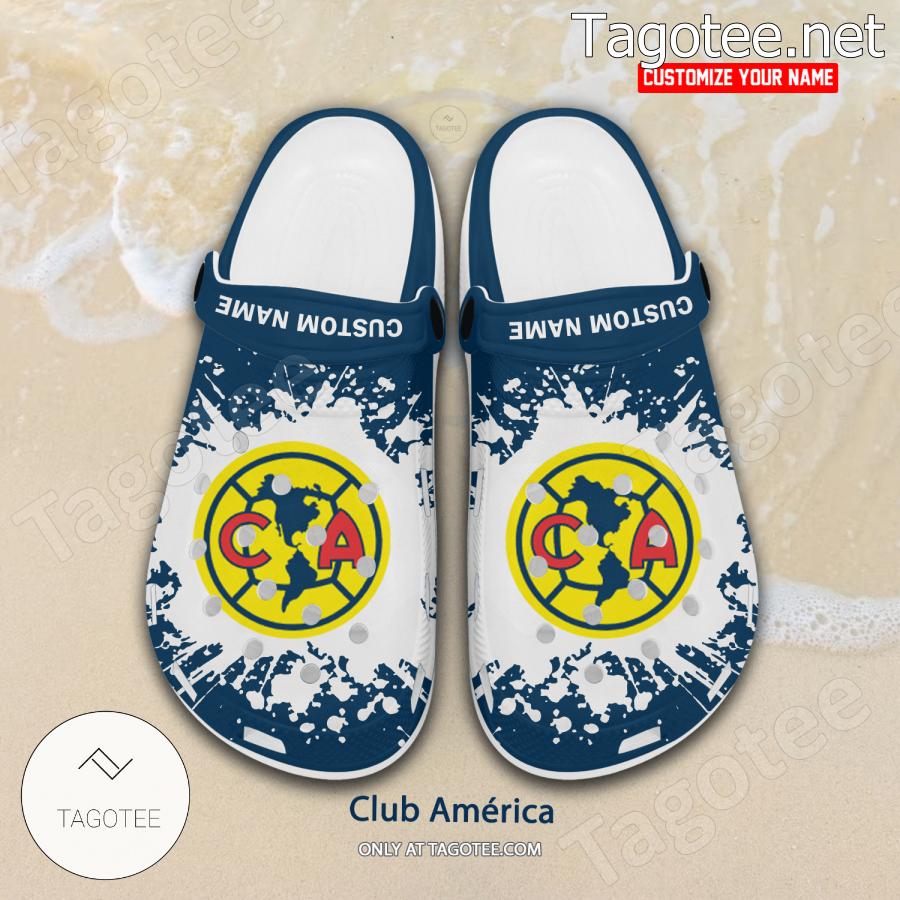 Club América Logo Custom Crocs Clogs - BiShop a