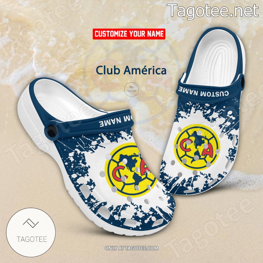 Club América Logo Custom Crocs Clogs - BiShop