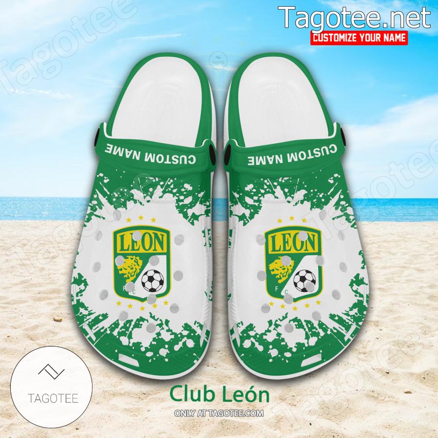 Club León Logo Custom Crocs Clogs - BiShop a