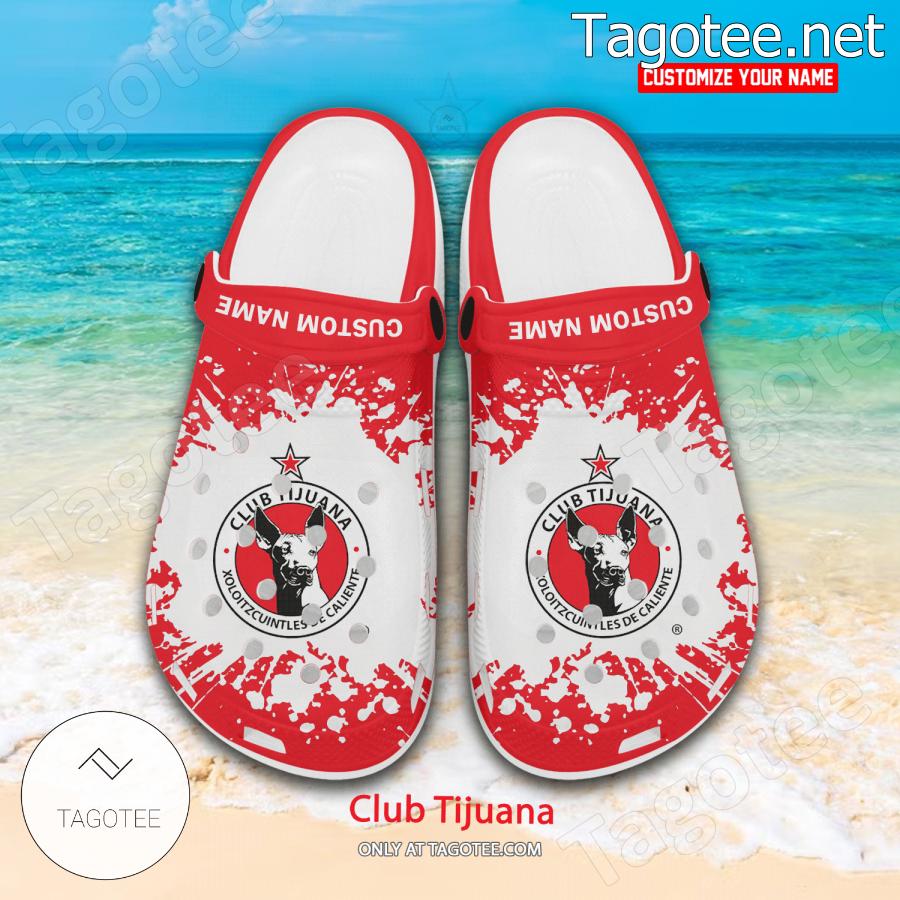 Club Tijuana Logo Custom Crocs Clogs - BiShop a