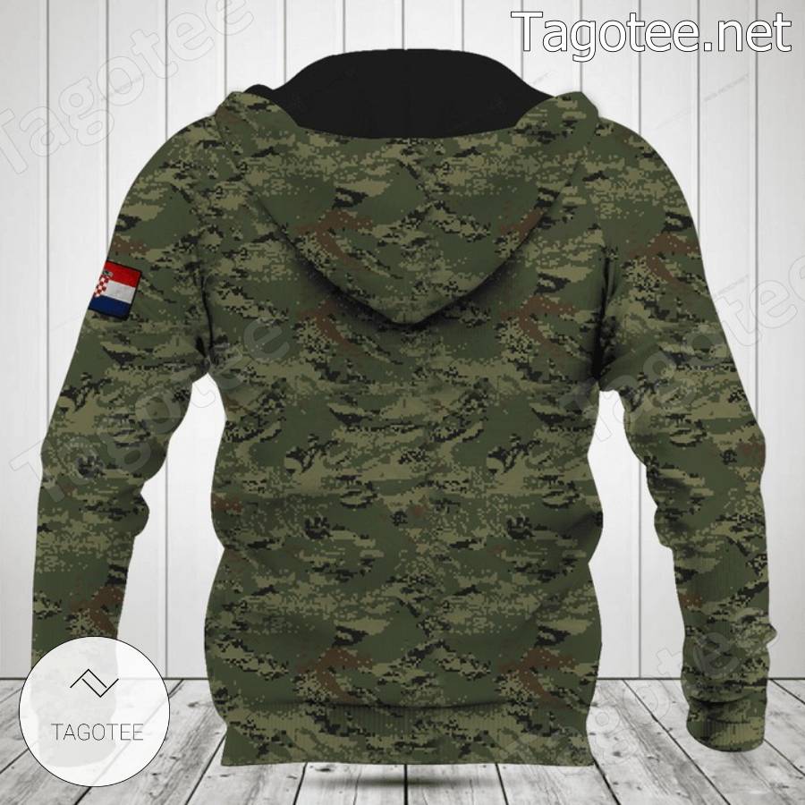 Croatia Coat Of Arms Camouflage Personalized T-shirt, Hoodie y
