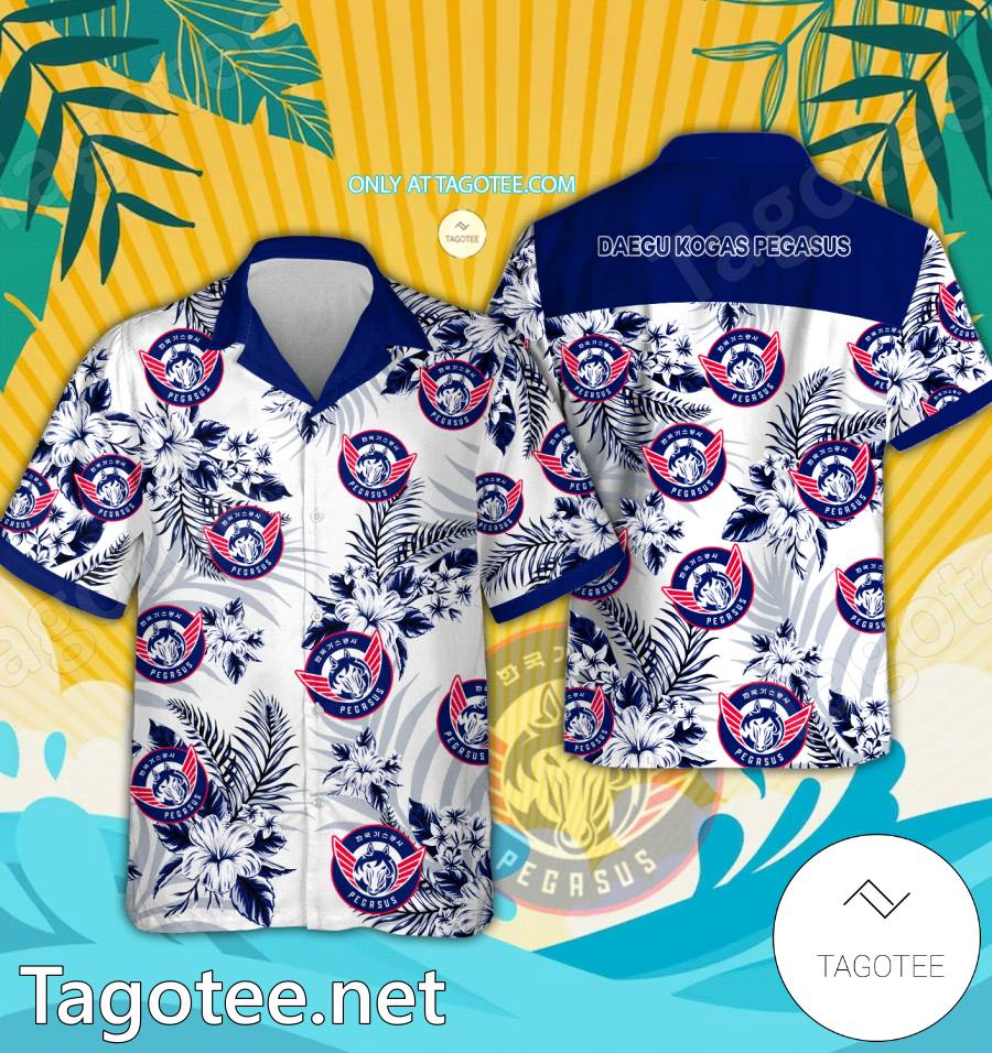 Daegu KOGAS Pegasus Logo Hawaiian Shirt And Shorts - EmonShop