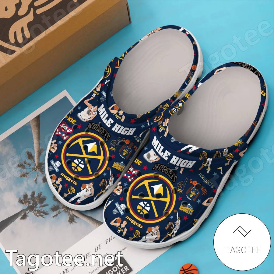 Denver Nuggets Mile High Crocs Clogs - Tagotee