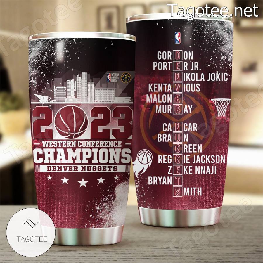 Denver Nuggets Nba 2023 Western Conference Champions Players Name Tumbler