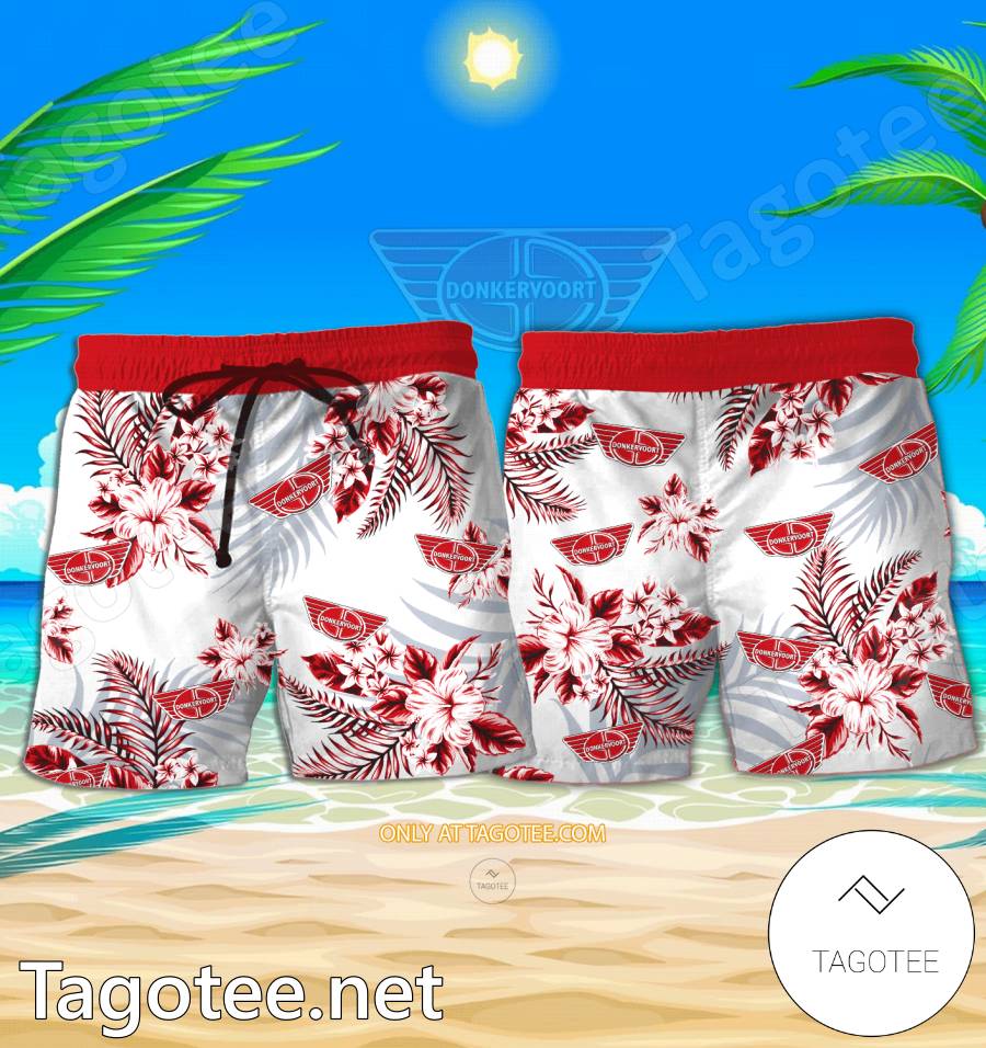 Donkervoort Logo Hawaiian Shirt And Shorts - EmonShop a