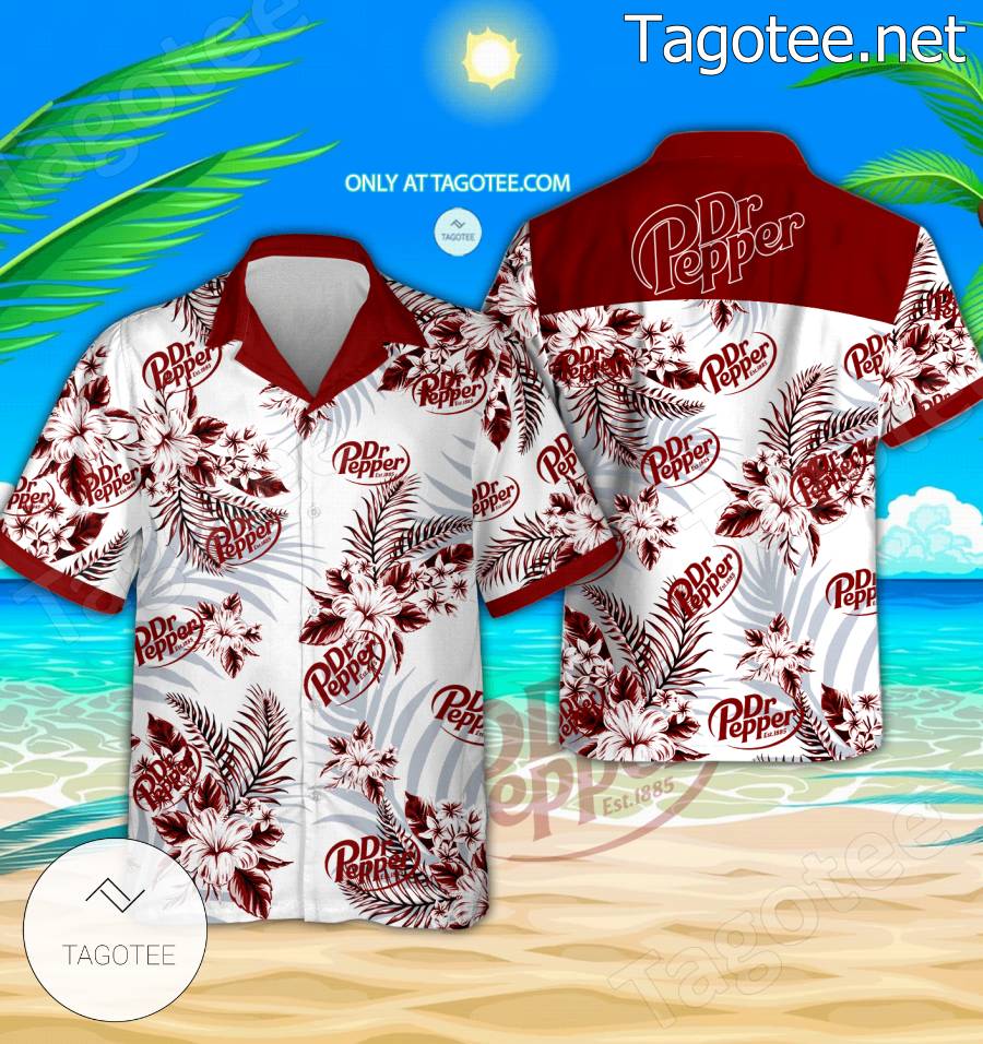 Dr Pepper Logo Hawaiian Shirt And Shorts - EmonShop