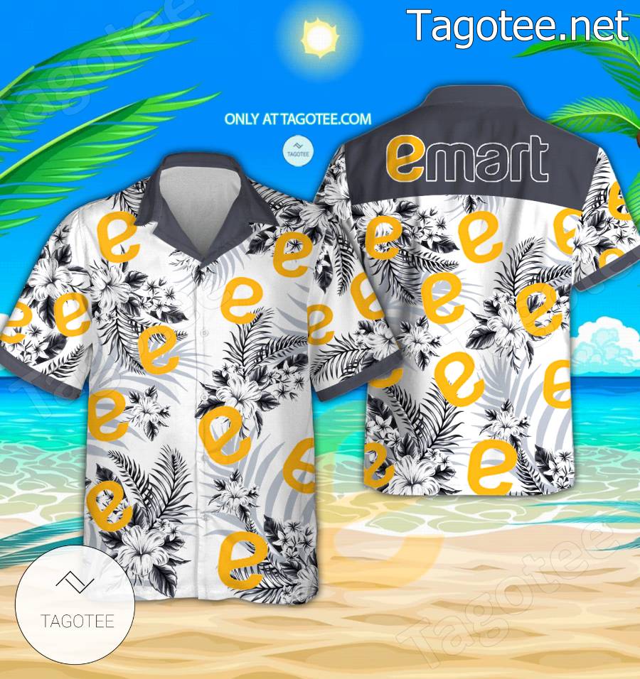 E-mart Market Logo Hawaiian Shirt And Shorts - BiShop