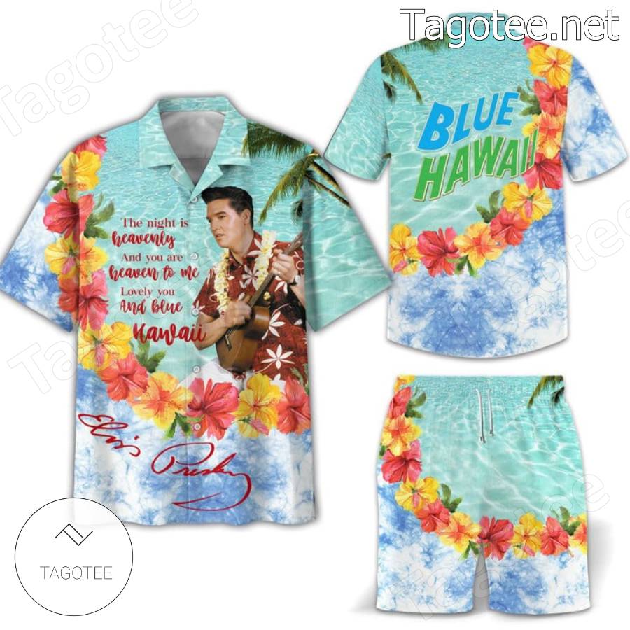 Elvis Presley Unisex Hawaiian Shirt Beach Short-Sleeve Hawaiian