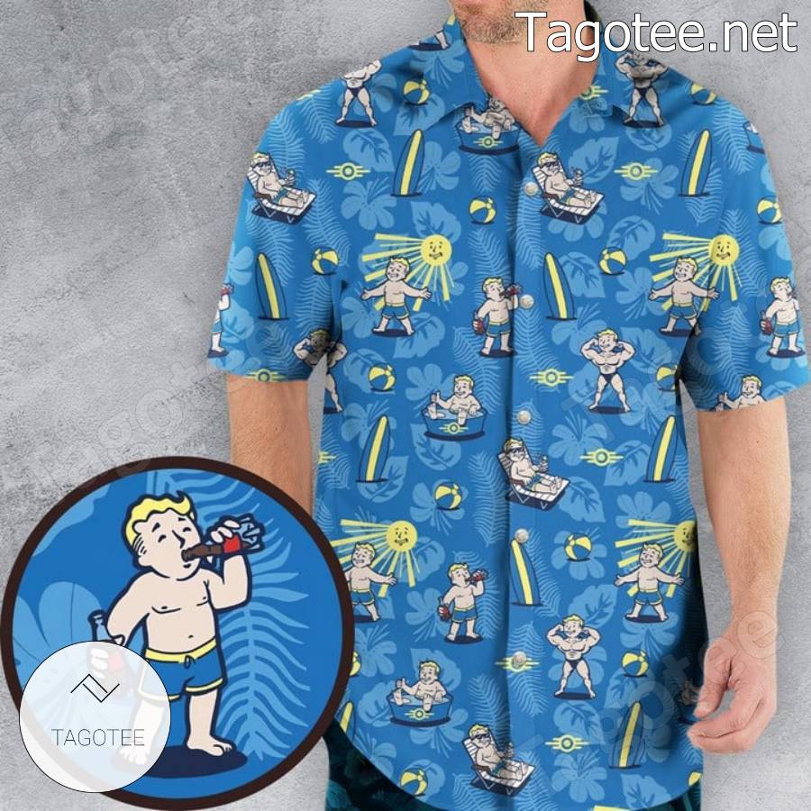 Fallout 76 Nuclear Winter Summer Beach Hawaiian Shirt a