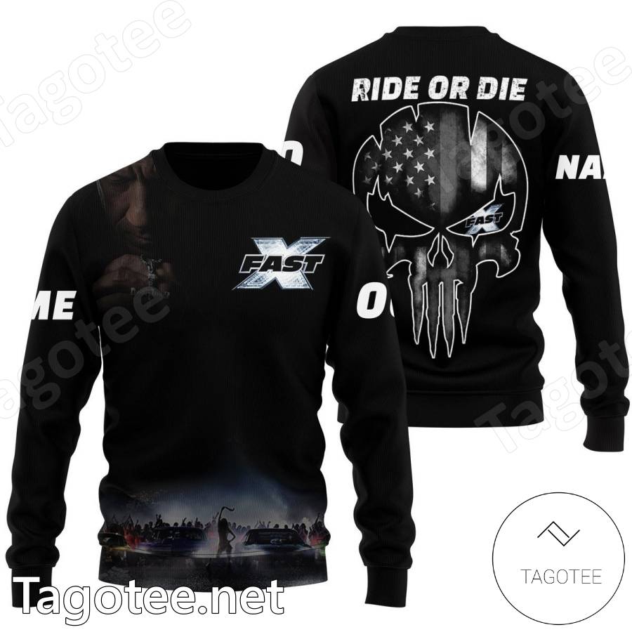 Fast And Furious X Skull American Flag Personalized T-shirt, Hoodie a