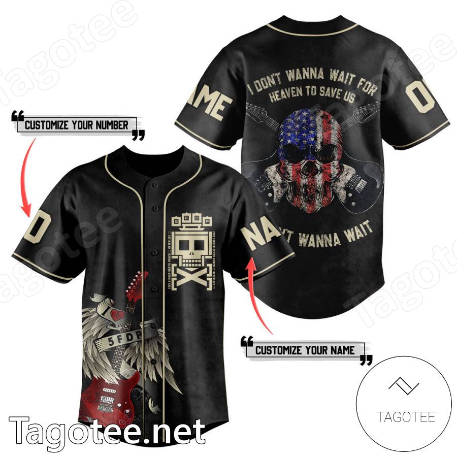Custom Name Five Finger Death Punch Girl Skull Baseball Jersey For