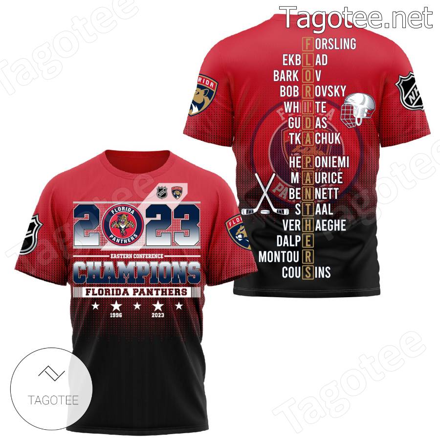 Florida Panthers 2023 Western Conference Champions Players Name Shirt a