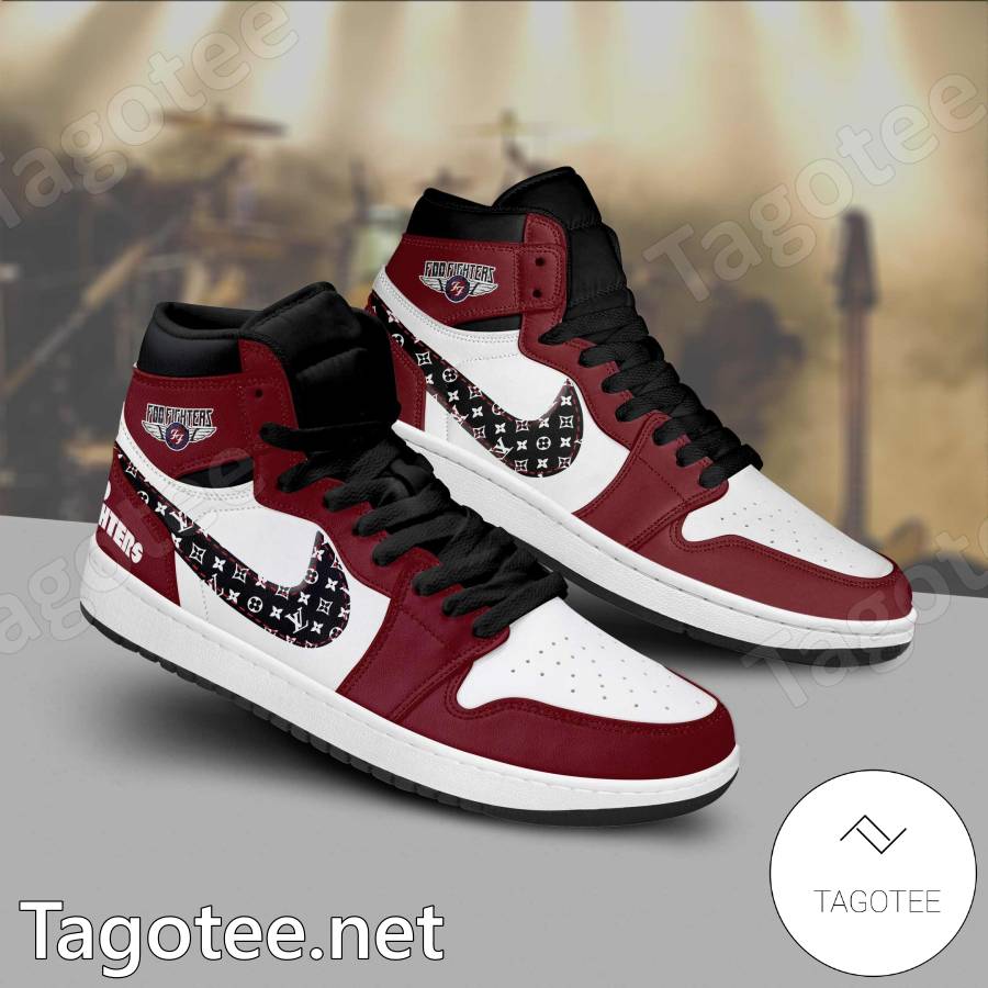 Louis Vuitton LV White Brown Air Jordan High Top Shoes Sneakers - Tagotee