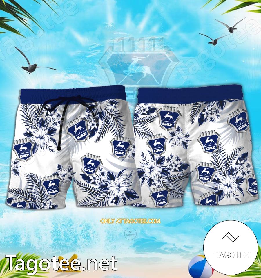 GAZ Logo Hawaiian Shirt And Shorts - EmonShop a