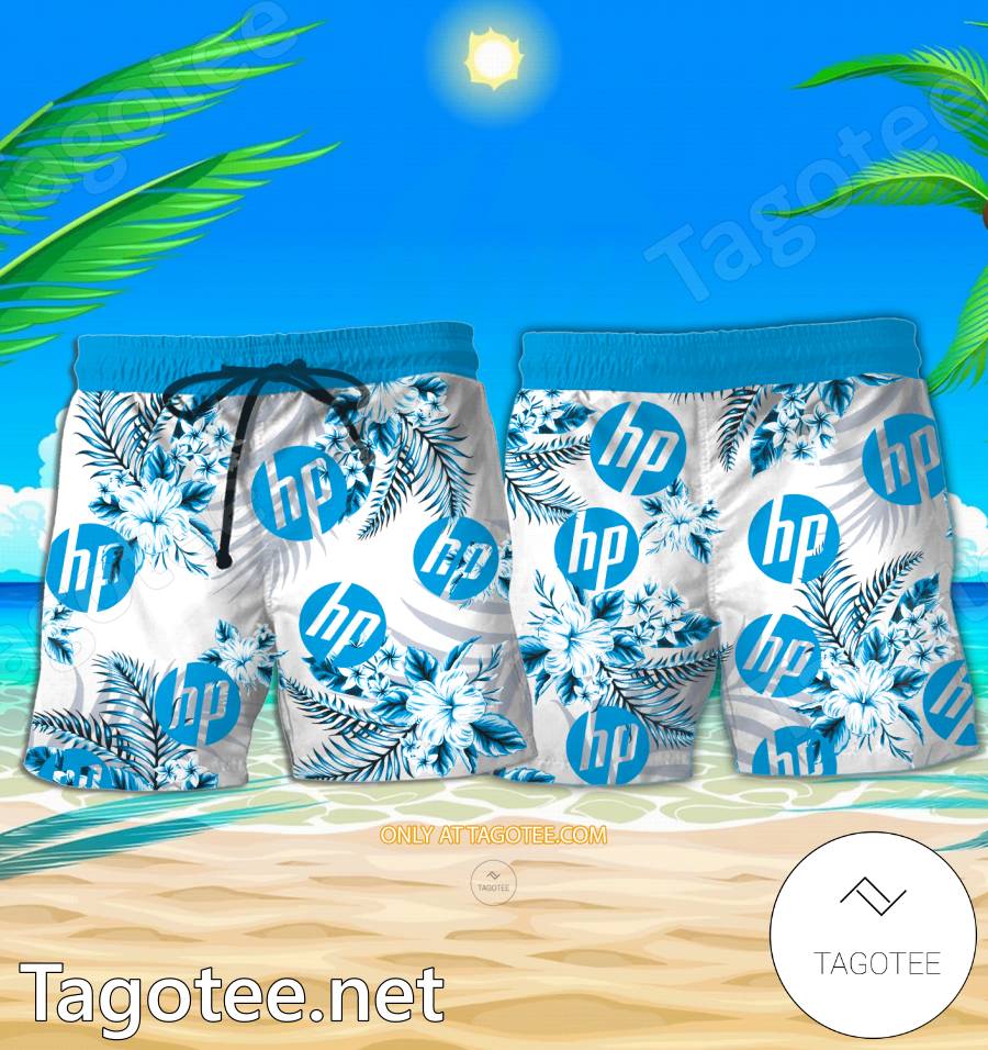 HP, Inc Logo Hawaiian Shirt And Shorts - EmonShop a
