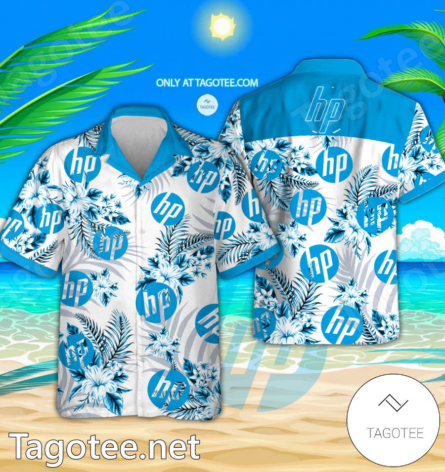 HP, Inc Logo Hawaiian Shirt And Shorts - EmonShop