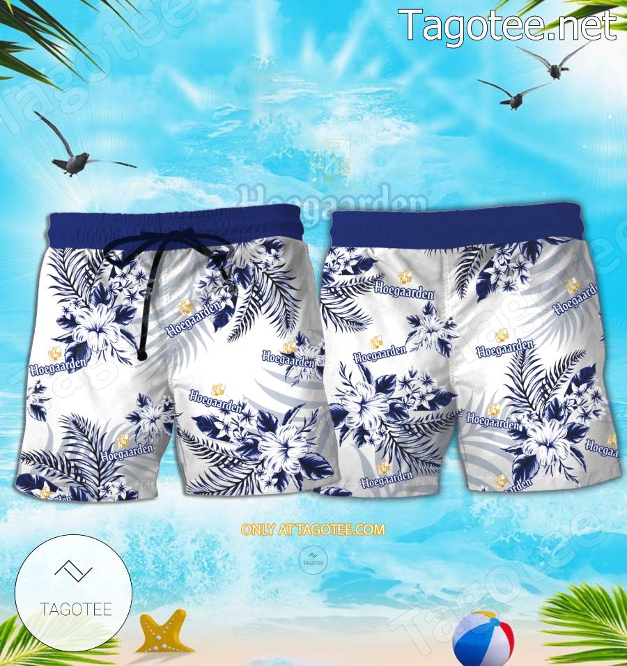 Hoegaarden Logo Hawaiian Shirt And Shorts - EmonShop a