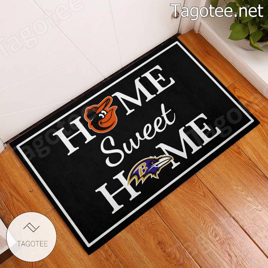 Home Sweet Home Baltimore Orioles And Baltimore Ravens Doormat a