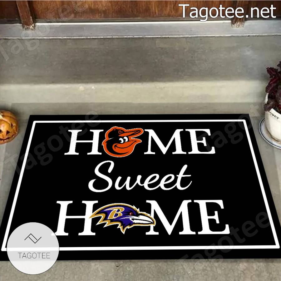 Home Sweet Home Baltimore Orioles And Baltimore Ravens Doormat