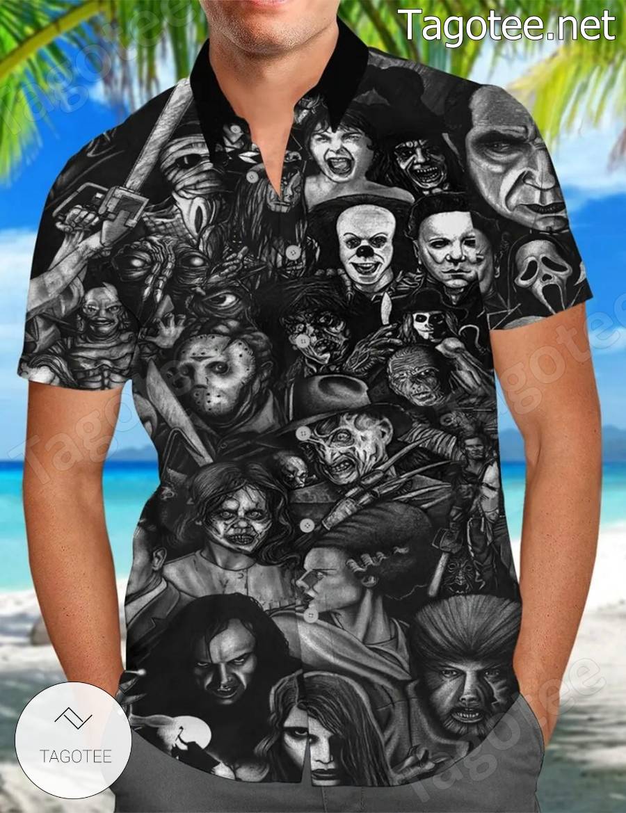 Horror Movie Characters Hawaiian Shirt And Shorts c