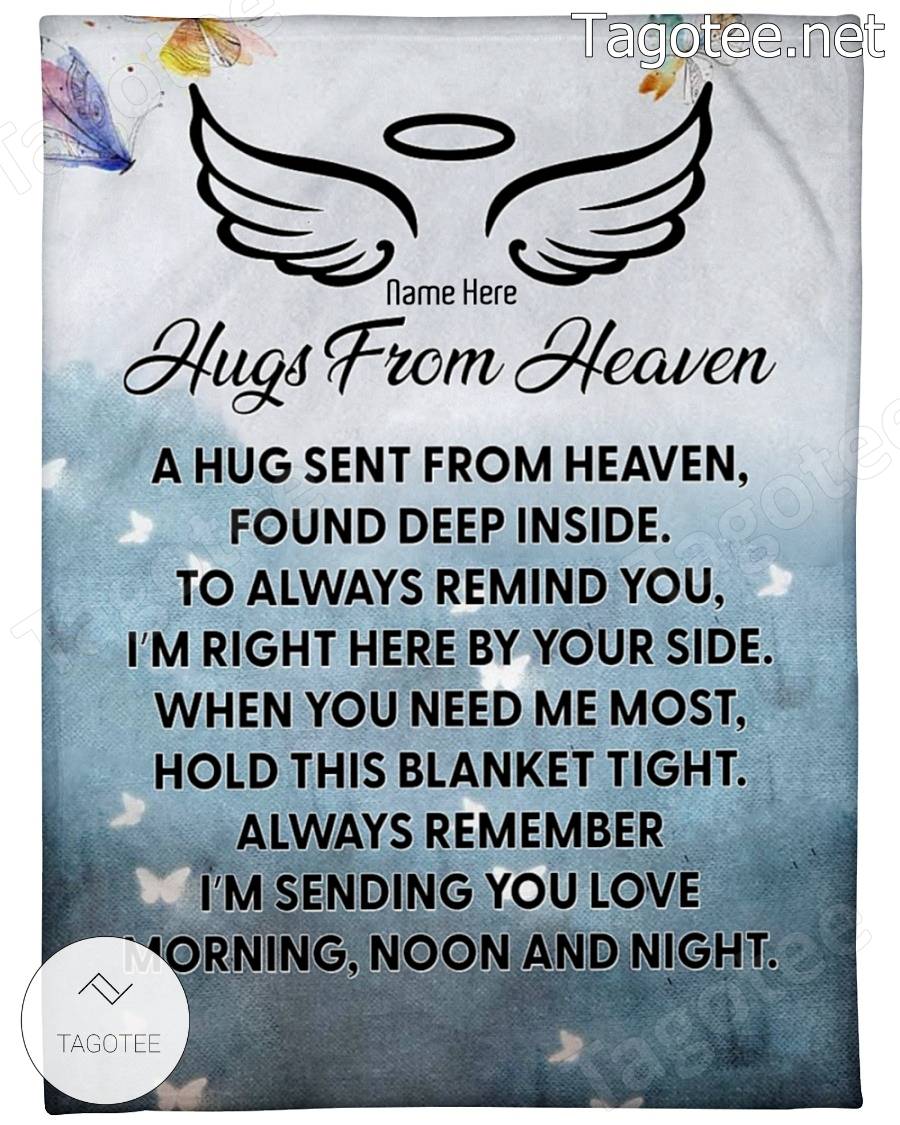 Hugs From Heaven Personalized Blanket