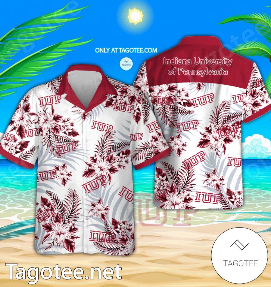 Indiana University of Pennsylvania Logo Hawaiian Shirt And Shorts - EmonShop