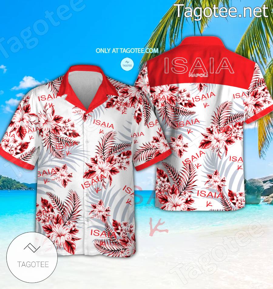 Isaia Logo Hawaiian Shirt And Shorts - EmonShop