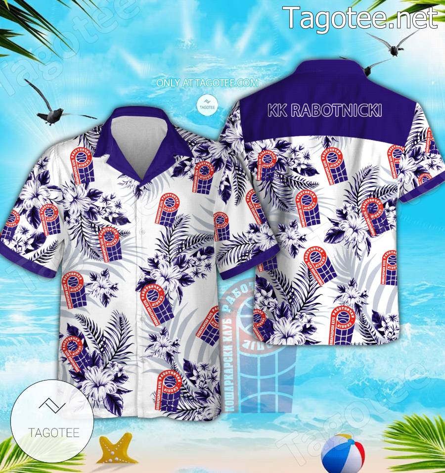 KK Rabotnicki Logo Hawaiian Shirt And Shorts - EmonShop