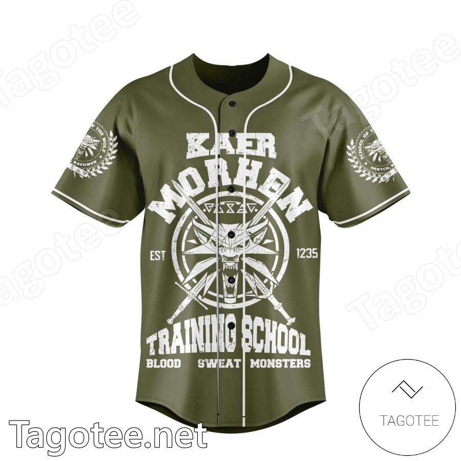 Kaer Morhen Est 1235 Training School Blood Sweat Monster Personalized Baseball Jersey a