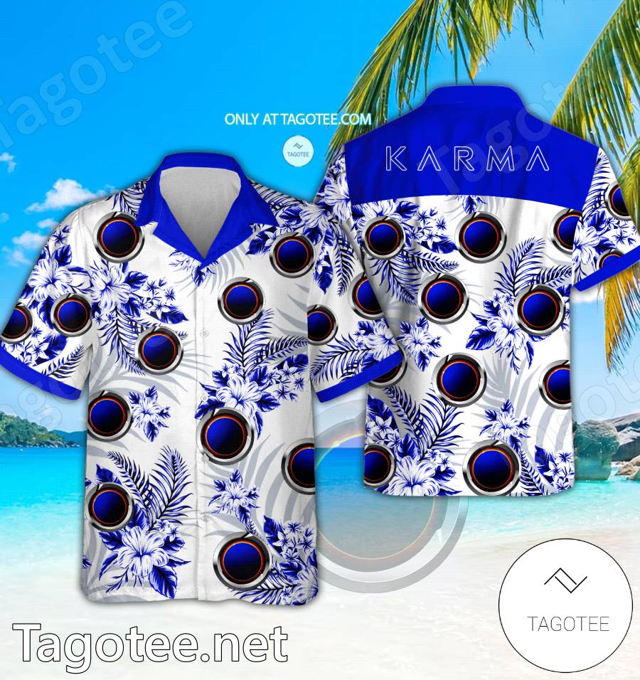 Karma Logo Hawaiian Shirt And Shorts - EmonShop