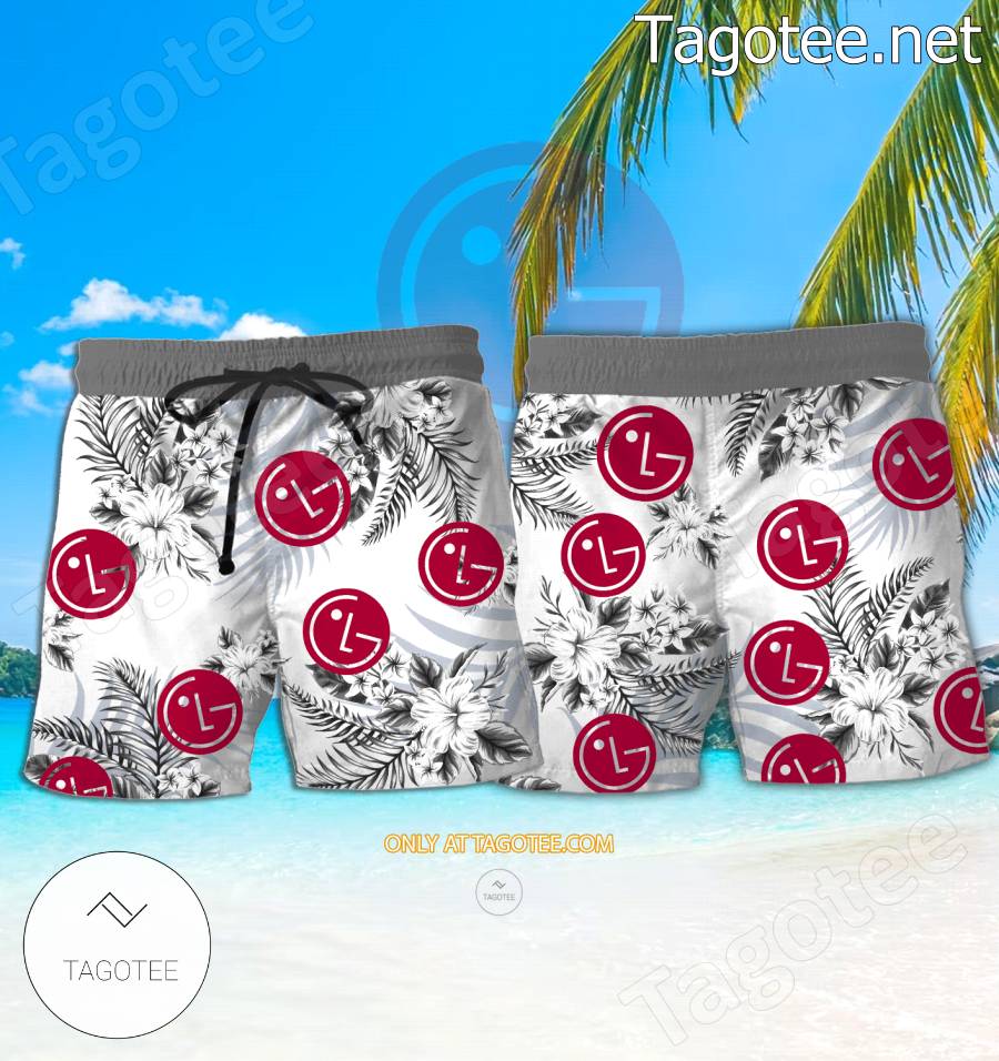 LG Electronics Logo Hawaiian Shirt And Shorts - BiShop a