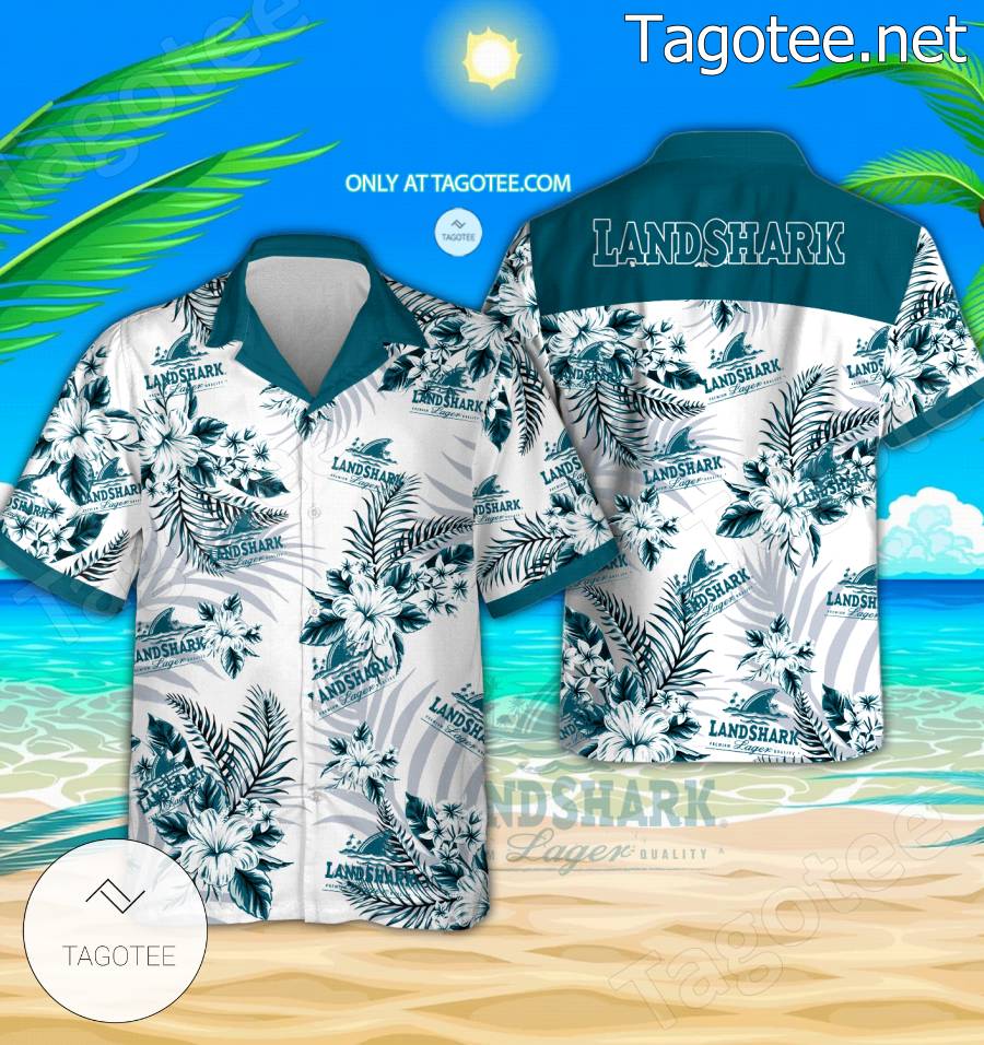Landshark Logo Hawaiian Shirt And Shorts - EmonShop