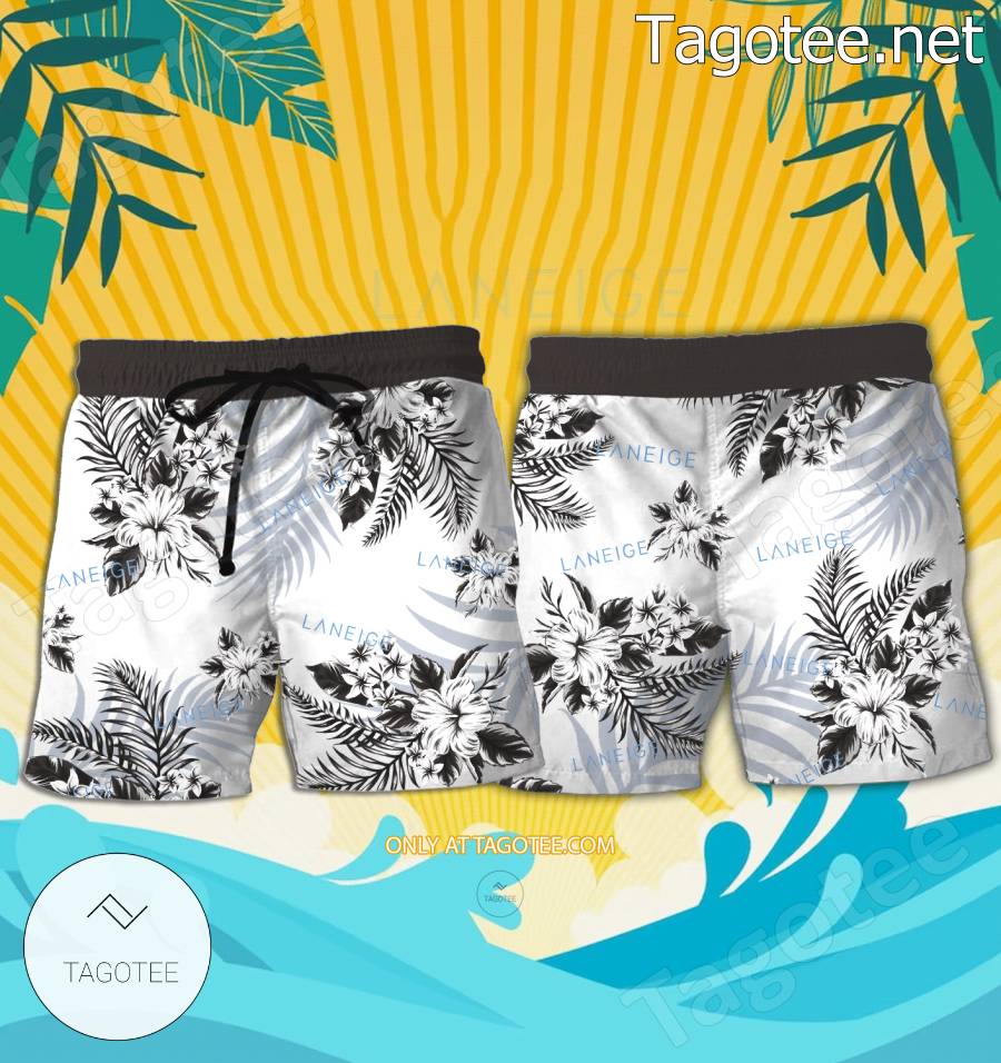 Laneige Logo Hawaiian Shirt And Shorts - BiShop a